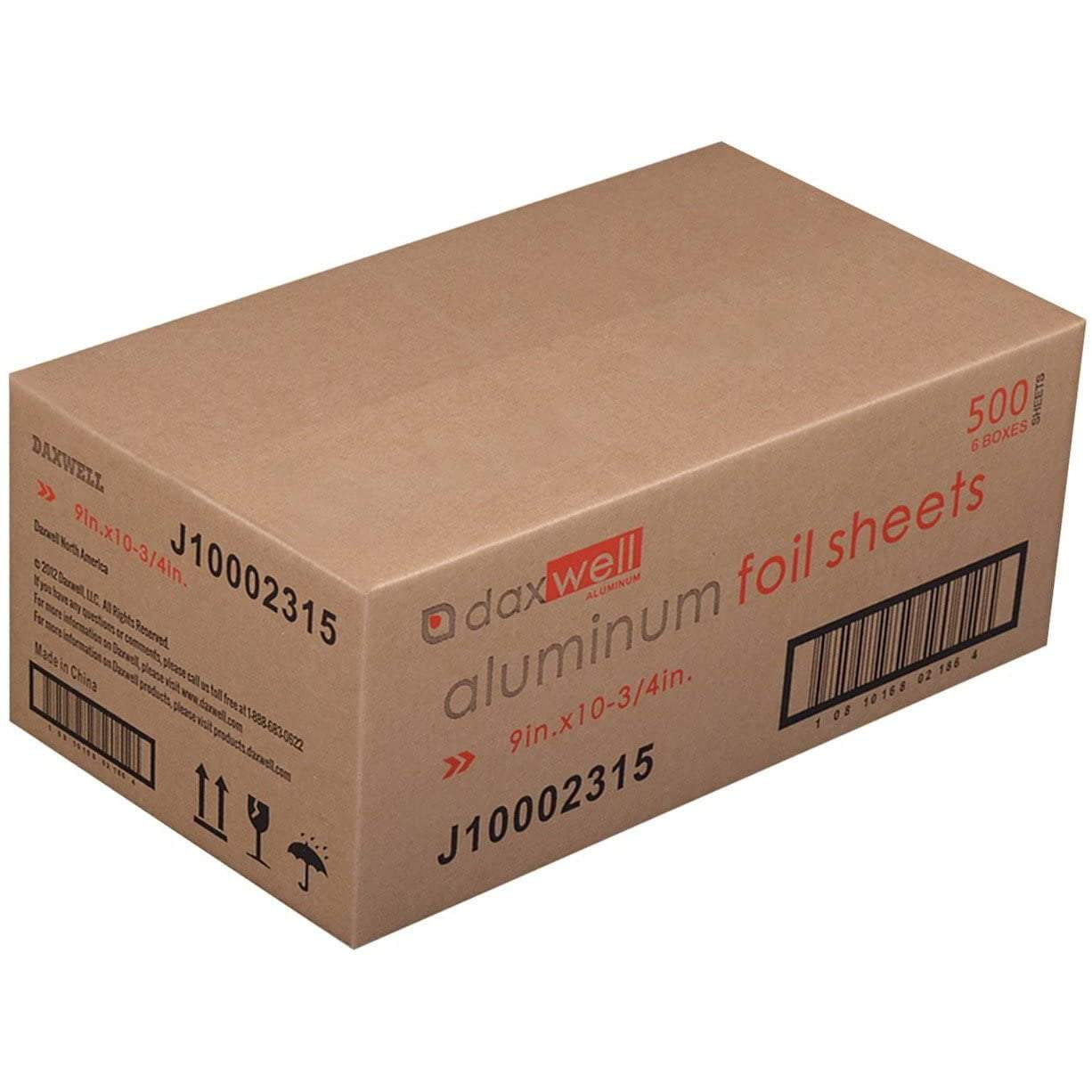 Pop-Up Interfolded Aluminum Foil Sheets 12 x 10 3/4, Silver, 500/Box 