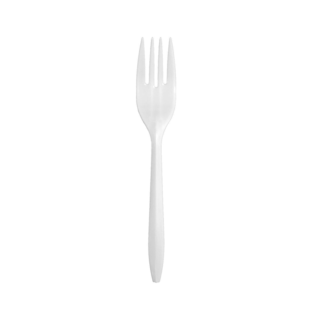 Medium Weight Polypropylene Forks, White – Daxwell